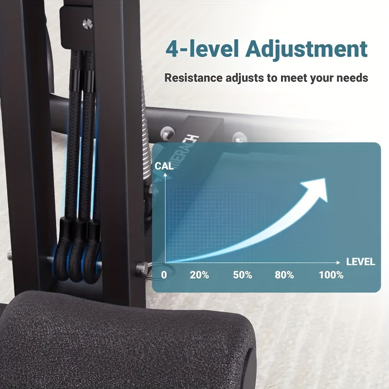 Deep Squat Machine for Overweight, Dual Spring Assist& 350LB Weight Capacity, Glute Trainer Machine, Easy Setup & Leg Home Workout Machine